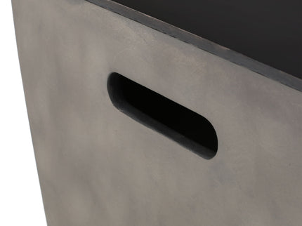 Modern Design Mgo Tank Holder Side Table With Ceramic Top - Black / Gray