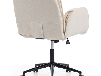 Criss Cross Swivel Desk Chair With Adjustable Armrests & Wheels For Home Office