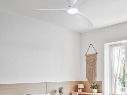 52" Ceiling Fan With Light, Dimmable DC Reversible Motor, 3 Blades