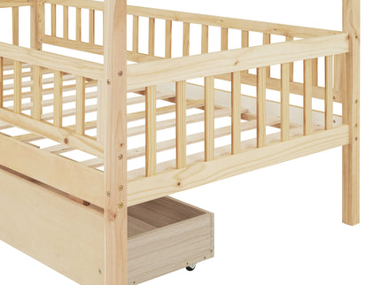 House Bed With 2 Drawers