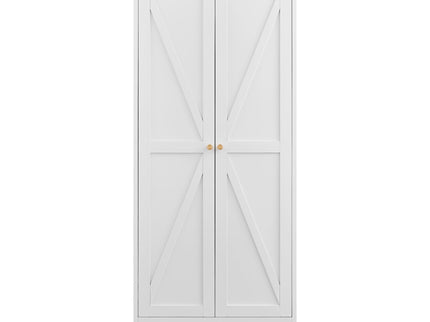Adjustable 2 Door Kitchen Pantry Cabinet With Striped Design