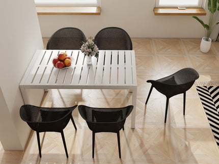 4 Pack Lounge Chair Set With Long Table