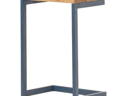 Kacha - Modern Industrial Firwood Nesting Tables (Set of 3) With Iron Frame - Antique Brown / Black