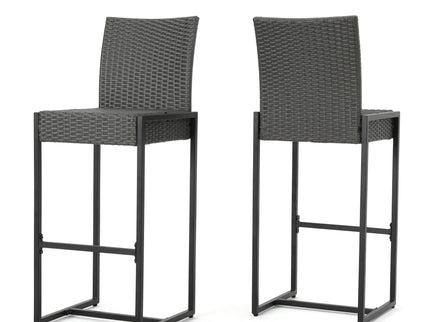 Outdoor Barstool With Hand Crafted Details (Set of 2)