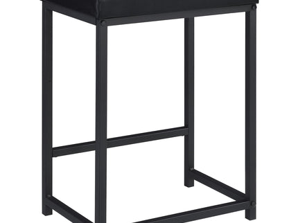 Klekner - 4 Piece Counter Height Table Set With Nesting Tables And Backless Stools - Charcoal