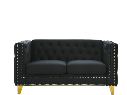 Modern Sofa With Button Tufting, Upholstered Couch For Living Room