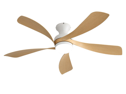 52" Ceiling Fan With 3 Color Dimmable LED Light, DC Reversible Motor, 6 Speed Settings