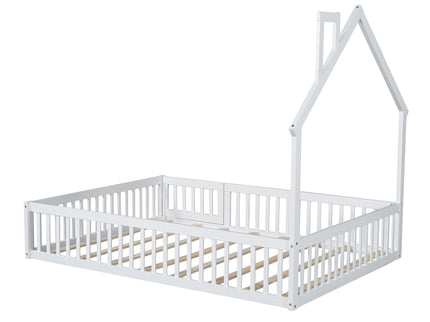House Platform Bed With Guardrail