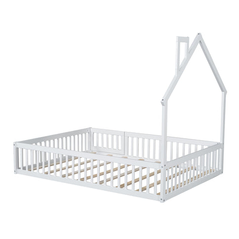 House Platform Bed With Guardrail