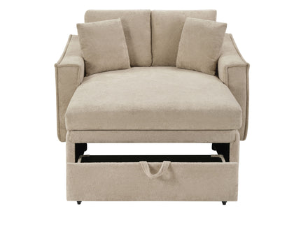 Modern Chaise Sofa With Hidden Storage For Living Room