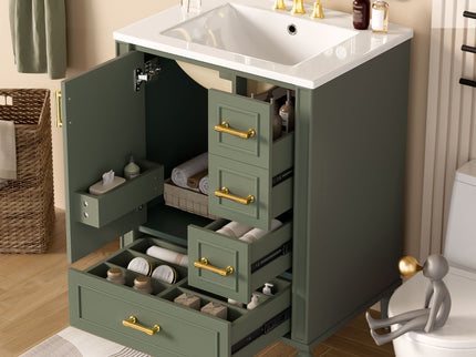 Traditional Bathroom Vanity Set With Soft Close Doors