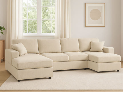 3 Piece Double Chaise Sectional Sofa