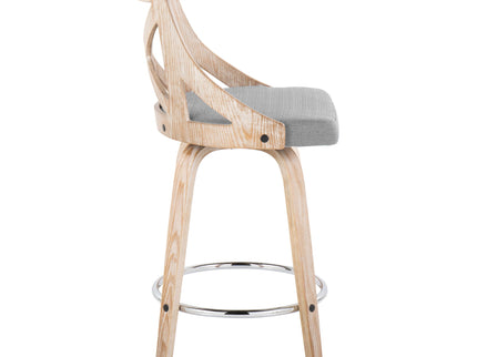 Charlotte - Farmhouse Fixed Height Counter Stool With Swivel And Round Footrest (Set of 2)