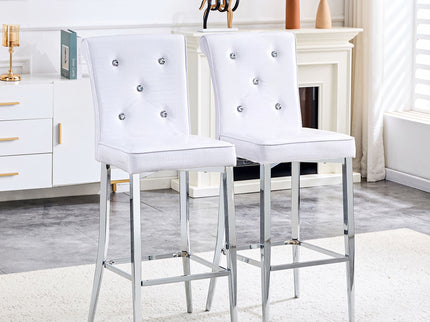 Bar Chairs & Crystal Clasp Design (Set of 2)