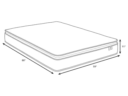 Constance - 11" Pillow Top Hybrid Mattress With Memory Foam And Open Coils