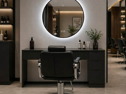 Round Framed Dimmable ED Bathroom Mirror With Anti Fog
