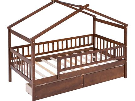 House Bed With 2 Drawers