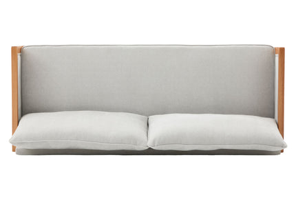 Modern 3 Seater Sofa With Wood Armrests