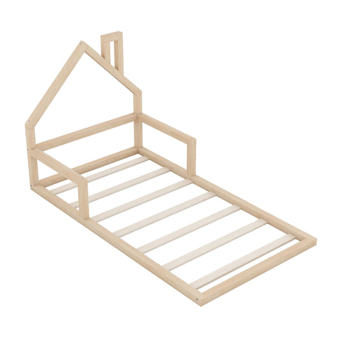 Floor Bed With House Shaped Headboard
