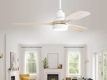 Indoor Ceiling Fan With Dimmable LED Light, 6 Speed Remote ControlLED DC Motor, Reversible Blades