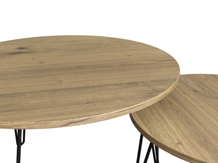 Round Nesting Coffee Table For Living Room (Set of 2)