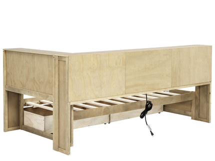 Daybed With 2 Storage Drawers, Storage Cabinets, USB Ports
