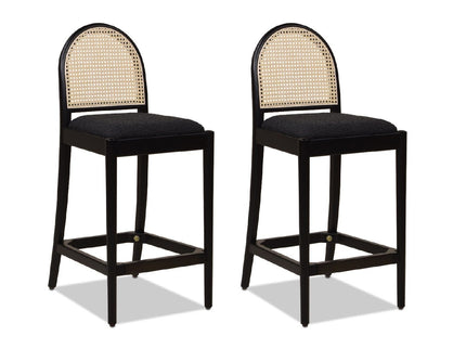 Panama - Curved Back Cane Counter Stool (Set of 2)