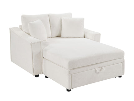 Modern Chaise Sofa With Hidden Storage For Living Room