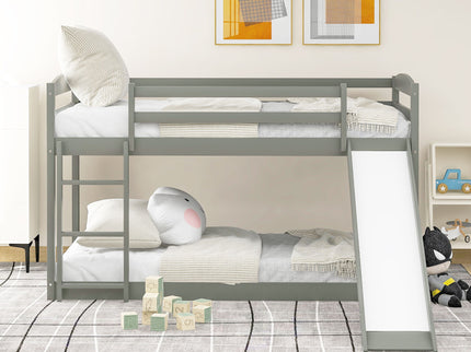 Durable Bunk Bed With Convertible Slide And Ladder