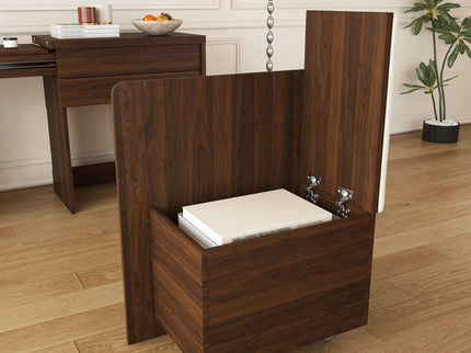 Folding Desk With Mirror And Storage Stol For Bedroom