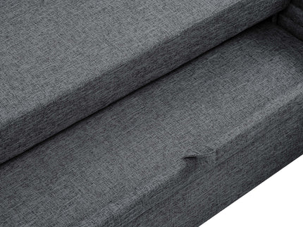 Upholstered Sleeper Sofa With Reversible Storage Chaise - Dark Gray