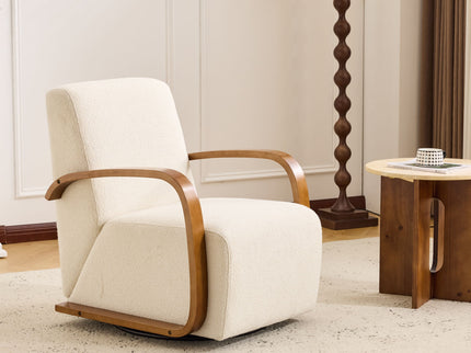 Swivel Accent Rotatable Ergonomic Single Chair For Living Room