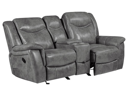 Carmen - Cool Motion Loveseat With Storage, With Reclining Function And Built In Storage - Gray