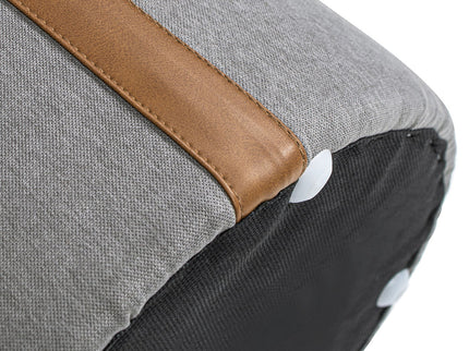 Brandy - Round Upholstered Storage Ottoman With Accent