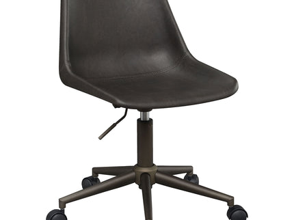 Ralston - Upholstered Adjustable Office Desk Chair With Ergonomic Design - Brown