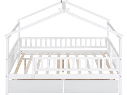 House Bed With 2 Drawers