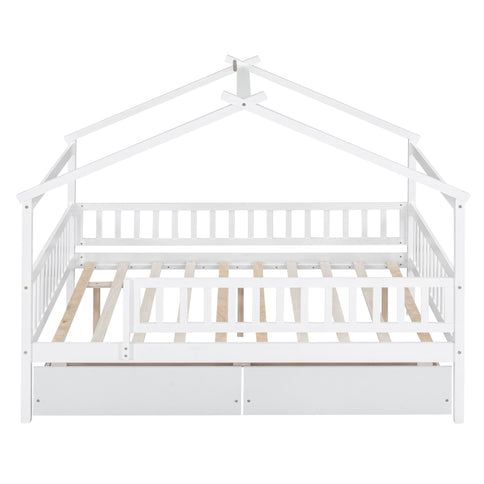 House Bed With 2 Drawers