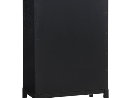 Mason - 5 Drawer Chest With Fluted Design - Black