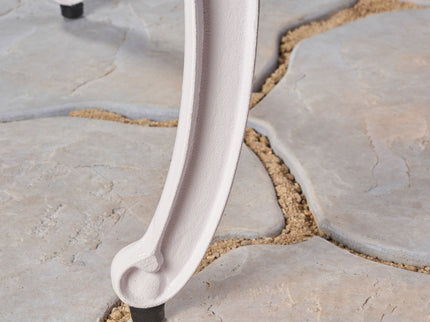 Unravel - Outdoor Arm Chair With Scroll Design And Floral Accents (Set of 2) - White