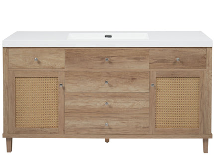 Modern Bathroom Vanity With Sink, Soft Close Drawers
