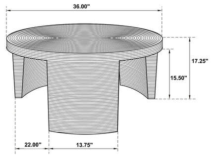 Mize - Round Coffee Table - Natural