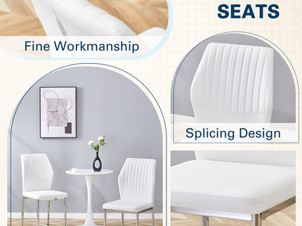 Luxury Simple High Resilience Dining Chair With Metal Legs