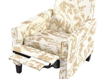 Push Back Upholstered Recliner Armchair