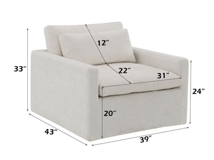 Naveen - Swivel Chair With 1 Toss Pillow