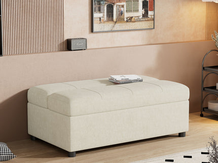 Twin Size Folding Ottoman Sleeper Bed With Mattress Convertible Guest Bed