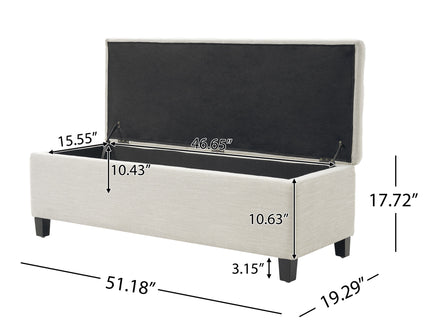 Upholstered Storage Ottoman Bench