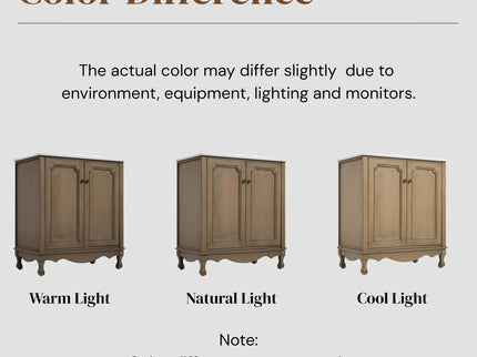 Vintage Double Sink Bathroom Vanity Set With Ceramic Sinks