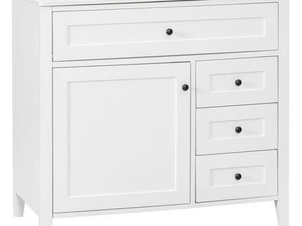 Bathroom Vanity With Sink, Cabinet With 3 Drawers And Adjustable Shelf