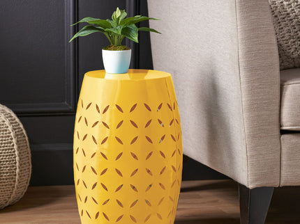 Outdoor Side Table With Barrel Shape