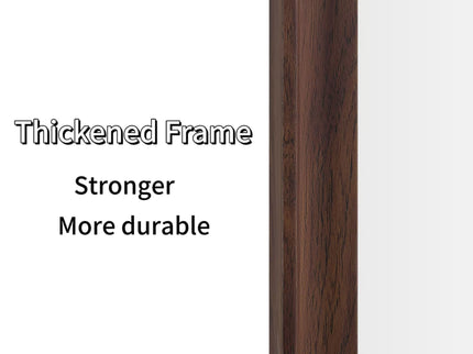 Vintage Full Length Mirror Wall Mounted With Faux Wooden Frame - Brown